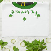 Minimalistisch Cute Happy St Patrick's Day Theedoek (Gevouwen)