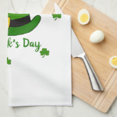 Minimalistisch Cute Happy St Patrick's Day Theedoek (Quarter Fold)