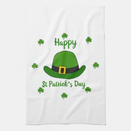Minimalistisch Cute Happy St Patrick's Day Theedoek