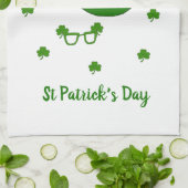 Minimalistisch Cute Happy St Patrick's Day Theedoek (Gevouwen)
