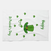 Minimalistisch Cute Happy St Patrick's Day Theedoek (Horizontaal)