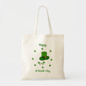 Minimalistisch Cute Happy St Patrick's Day Tote Bag (Voorkant)