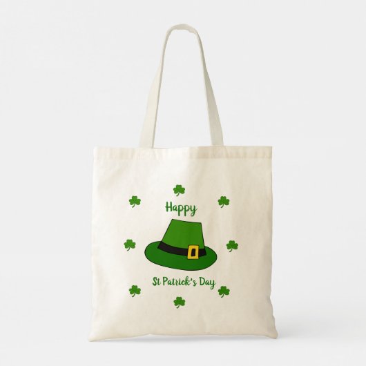 Minimalistisch Cute Happy St Patrick's Day Tote Bag (Achterkant)