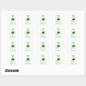 Minimalistisch Cute Happy St Patrick's Day Vierkante Sticker (Vel)