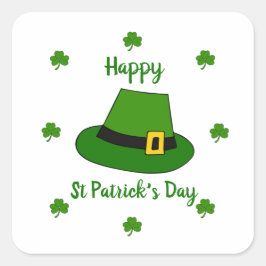 Minimalistisch Cute Happy St Patrick's Day Vierkante Sticker