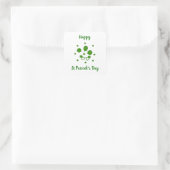 Minimalistisch Cute Happy St Patrick's Day Vierkante Sticker (Tas)