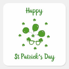 Minimalistisch Cute Happy St Patrick's Day Vierkante Sticker