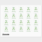 Minimalistisch Cute Happy St Patrick's Day Vierkante Sticker (Vel)