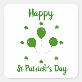 Minimalistisch Cute Happy St Patrick's Day Vierkante Sticker