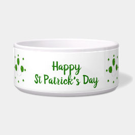 Minimalistisch Cute Happy St Patrick's Day Voerbakje