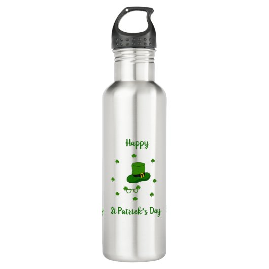 Minimalistisch Cute Happy St Patrick's Day Waterfles (Voorkant)