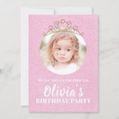 Minimalistisch Cute Princess Tiara Birthday Whimsi Kaart (Voorkant)