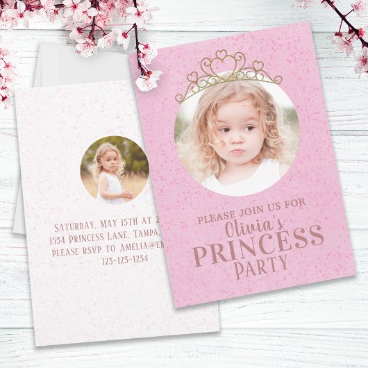 Minimalistisch Cute Princess Tiara Birthday Whimsi Kaart