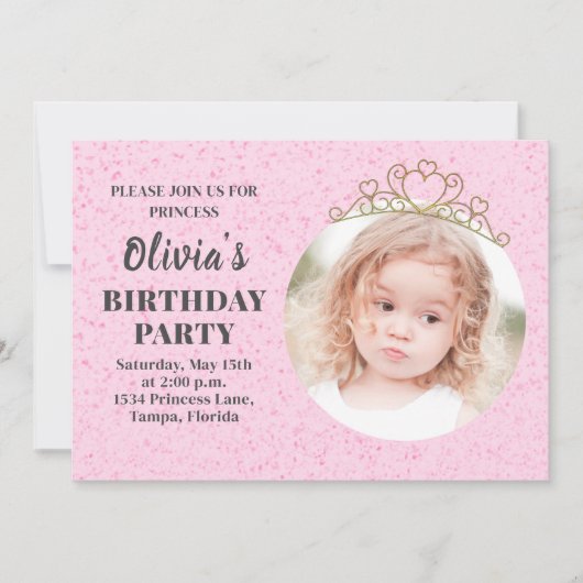 Minimalistisch Cute Princess Tiara Birthday Whimsi Kaart (Voorkant)