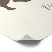 Minimalistisch Dachshund Silhouette met de naam va Poster (Hoek)