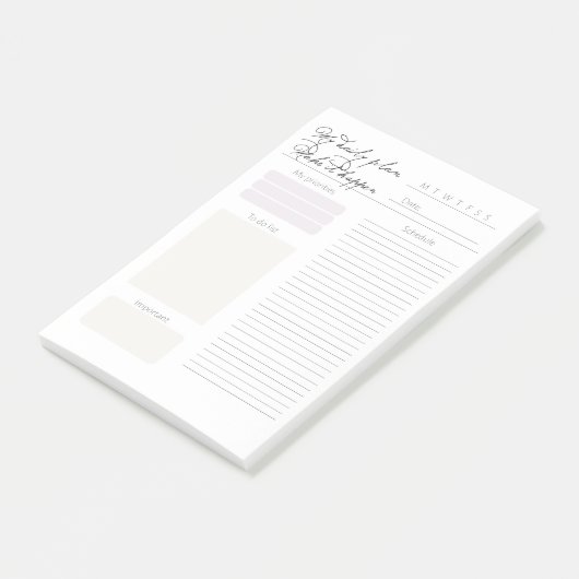 Minimalistisch dagelijks aanbod en neutraal notebo post-it® notes (Schuin)