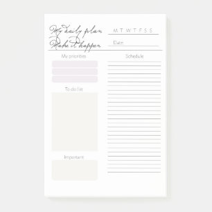Minimalistisch dagelijks aanbod en neutraal notebo post-it® notes