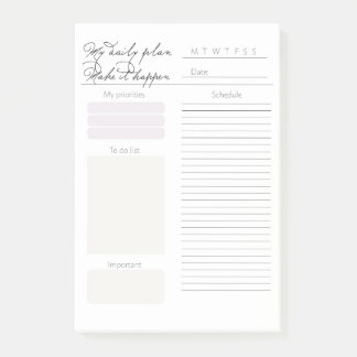 Minimalistisch dagelijks aanbod en neutraal notebo post-it® notes