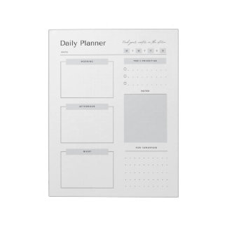 Minimalistisch Dagelijks Planner Notitieblok