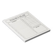 Minimalistisch dagplanner notitieblok | Uurlijkse (Schuin)