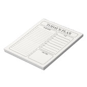 Minimalistisch dagplanner notitieblok | Uurlijkse (Linkerzijde)