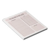 Minimalistisch dagplanner notitieblok | Uurlijkse  (Schuin)