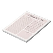 Minimalistisch dagplanner notitieblok | Uurlijkse  (Linkerzijde)