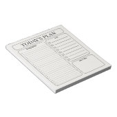 Minimalistisch dagplanner notitieblok | Uurlijkse (Schuin)