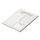 Minimalistisch dagplanner notitieblok | Uurlijkse (Linkerzijde)