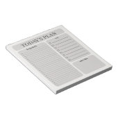 Minimalistisch dagplanner notitieblok | Uurlijkse (Schuin)
