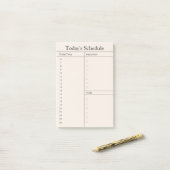 Minimalistisch dagschema post-it® notes (Op bureau)