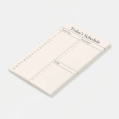 Minimalistisch dagschema post-it® notes (Schuin)