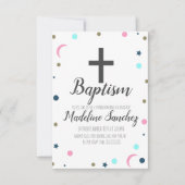 Minimalistisch Dainty Moon Stars Baptism Christeni Kaart (Voorkant)