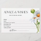 Minimalistisch Daisy Advies en Wensen Vrijgezellen Briefpapier (Voorkant)