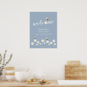 Minimalistisch Daisy Bloom Baby shower Welkomstbor Poster (Keuken)