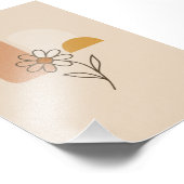 Minimalistisch Daisy Flower Poster (Hoek)