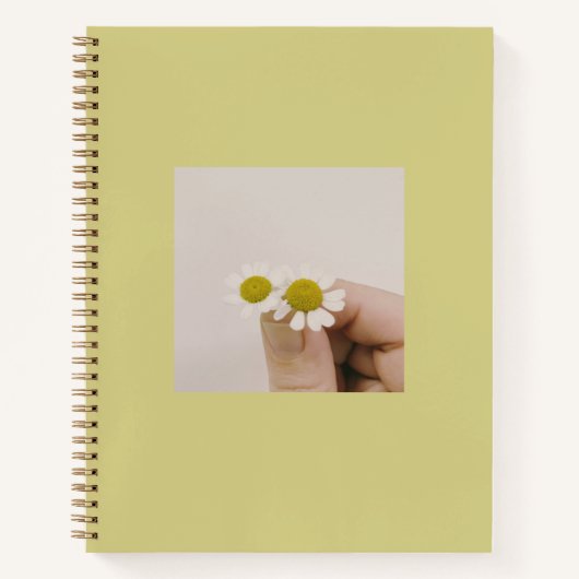 minimalistisch Daisy-Notitieboek | Schattige spira Notitieboek (Voorkant)