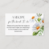 Minimalistisch Daisy Recept voor de bruid te zijn Informatiekaartje (Voorkant)