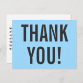 Minimalistisch "DANK U!" Briefkaart (Voorkant / Achterkant)