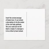 Minimalistisch "DANK U!" Briefkaart (Achterkant)