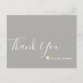 minimalistisch dank u bruiloft briefkaart (Voorkant)