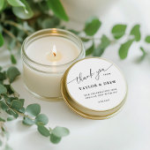 Minimalistisch dank u bruiloft gunst ronde sticker