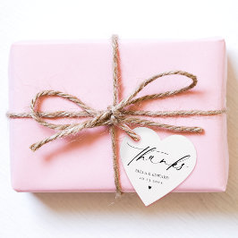 Minimalistisch dank u bruiloft gunsten Labels