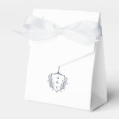 Minimalistisch dank u bruiloft marine blauw tekst bedankdoosjes (Voorkant Zijde)