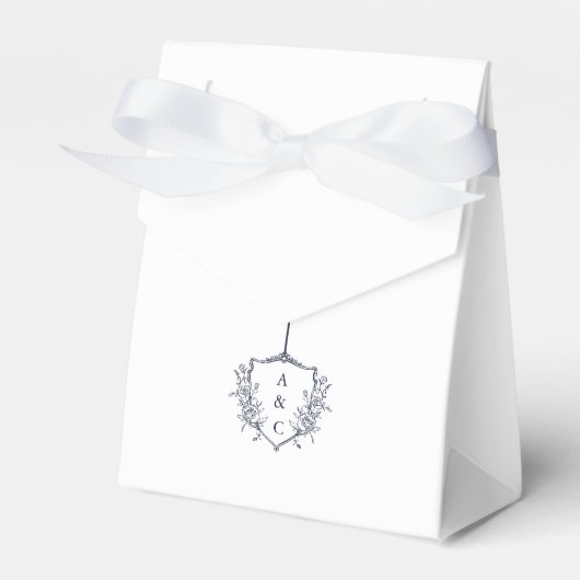 Minimalistisch dank u bruiloft marine blauw tekst bedankdoosjes (Voorkant Zijde)