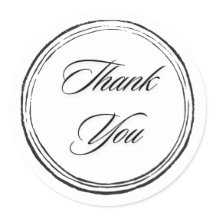 Minimalistisch dank u stickers