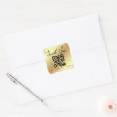 minimalistisch dank voor zakelijke qr code gold me vierkante sticker (Envelop)