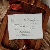 Minimalistisch De avond voor het repetitiediner Kaart