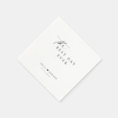 Minimalistisch De beste dag ooit bruiloft servette Servet (Hoek)