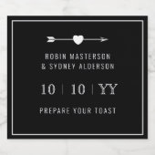 minimalistisch | De datum opslaan | Bierlabel | Zw Bier Etiket (Enkel label)